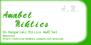 amabel miklics business card